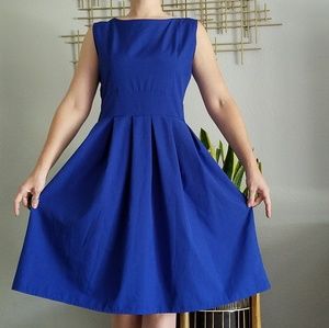 Vintage style Blue A Line Swing Dress size XL